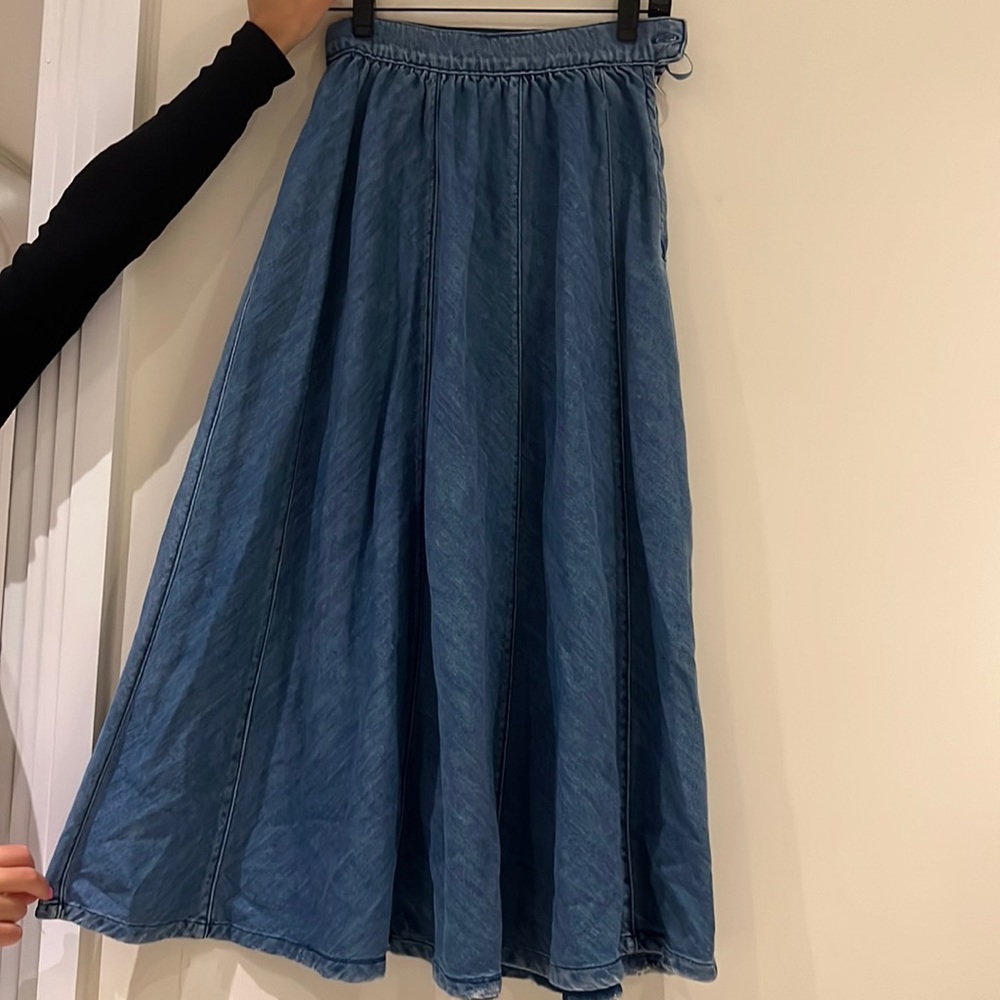 Denim a line skirt